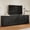 Black, variant on CHIC HOUSE 70" Fluted TV Stand for TVs up to 75", Mid-Century Modern Tall Media Cabinet with 4 Doors & Shelves, Wave-Inspired Wooden TV Console for Living Room, Bedroom, Black