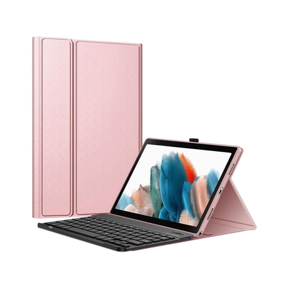 Wireless Keyboard Case for Lenovo Tab K10 2021 / Lenovo Tab M10 FHD Plus 2020 2nd Gen 10.3 inch TB-X606F / TB-X606X Slim Shell Lightweight Stand Cover with Detachable Keyboard Rose Gold