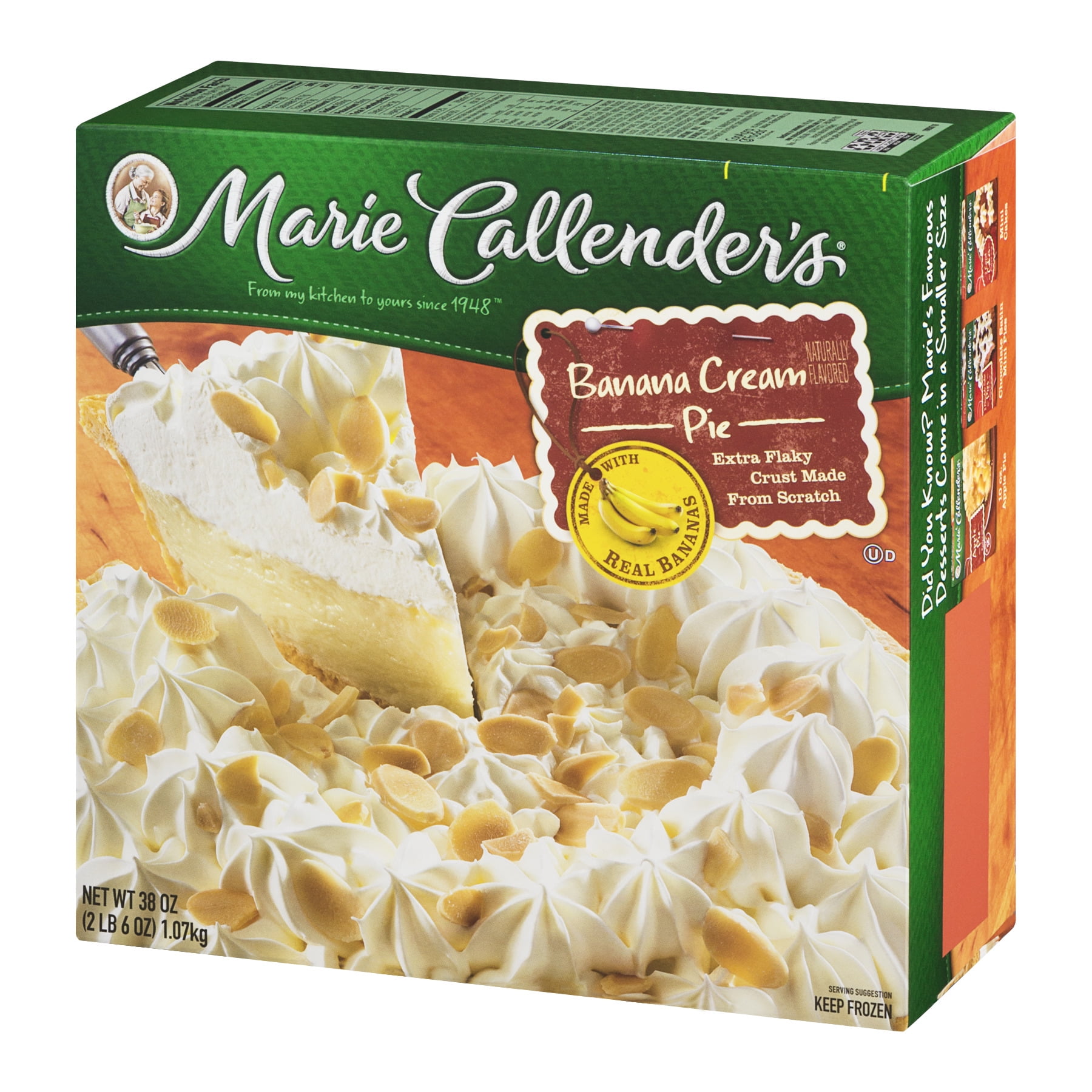 Marie Callender's Frozen Pie Dessert, Banana Cream, 38 Ounce