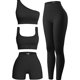 thumbnail image 5 of Traje deportivo de Yoga sin costuras para mujer, ropa de gimnasio y Fitness, Top corto, camisas, sujetador, mallas, pantalones cortos, traje deportivo, traje de entrenamiento, 5 of 5