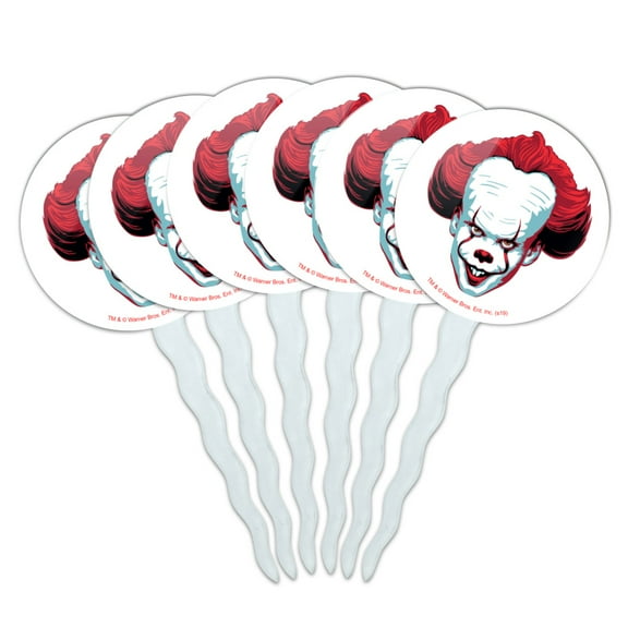 IT Pennywise Come Home Cupcake Picks Toppers Decoration Set of 6