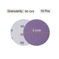 thumbnail image 2 of Unique Bargains 10 Pack 3-Inch Purple Sanding Discs 60 Grits Hook & Loop Professional Aluminum Oxide Sandpaper, 2 of 5
