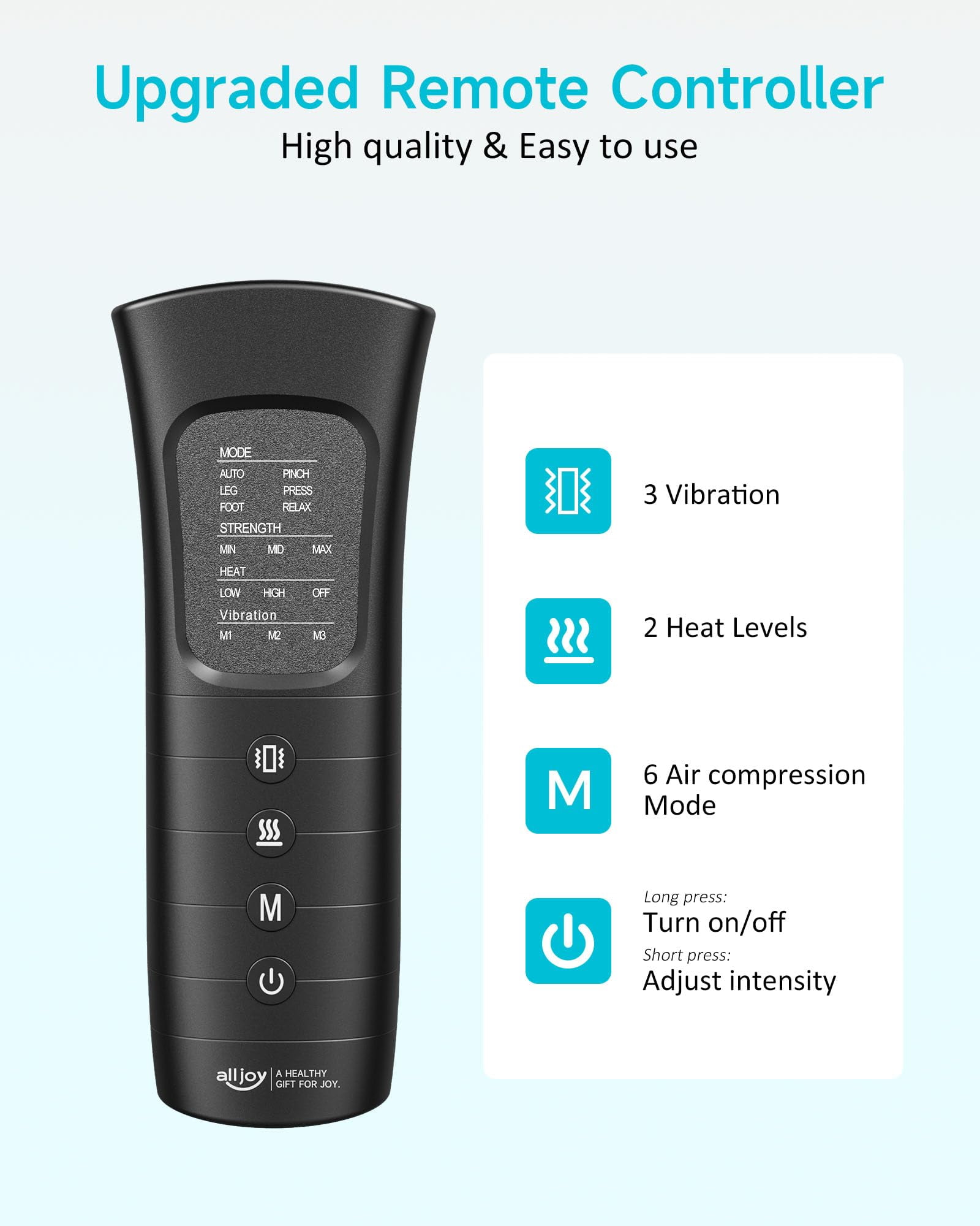 ALLJOY Leg Compression Boots Massager for Circulation and Pain Relief, Leg Air Compression Foot and Calf Massager with Heat