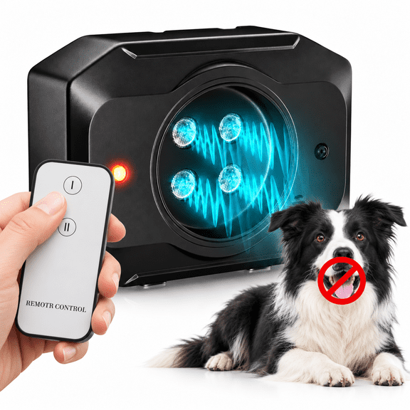 Anti Barking Device, 3 Modes Ultrasonic Bark Box Stop Neighbors Dog Barks, Dog Bark Deterrent Device Long Range 50 Ft, Behavior Corrector for Indoor & Outdoor Use