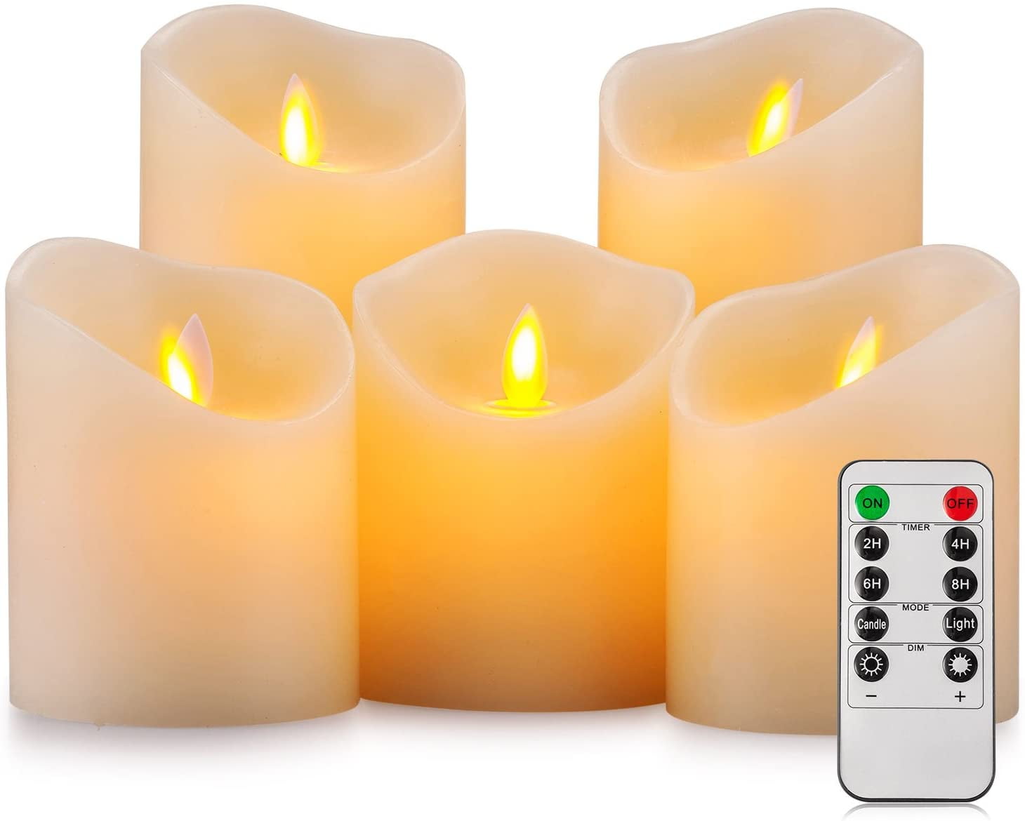 D:3.25 X H:4 5 6 Aongray LED Maple Leaf Candle Lights Pack of 3 Flameless Candles Battery Operated Pillar Real Wax Flickering Moving Wick Electric Candle Set with 10 Key Remote Control