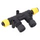 thumbnail image 1 of Conectores T De 2 Puertos Para NMEA 2000, IP67 Resistente Al Agua M12 Cable De Acometida Troncal Terminador En T Tuerca Metálica A Prueba De Aceite Para Redes Lowrance, 1 of 7
