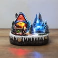 thumbnail image 3 of Figuras de de Casa de de Navidad Y Luz LED, coche azul SM SunniMix Casa de miniaturas de resina, 3 of 8