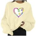 thumbnail image 1 of 2023 Chandail en Molleton de Mode pour Femmes 50 % de Rabais Liquidation Mode Décontractée Manches Longues Col Rond Imprimé Chandail pour Femmes, 1 of 3