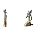 thumbnail image 1 of Figura de mujer africana, estatua de resina, adorno tribal, decoración artesanal pintada a mano, ideal para regalar, para el hogar, , la, 1 of 8