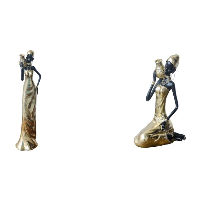 Figura de mujer africana, estatua de resina, adorno tribal, decoración artesanal pintada a mano, ideal para regalar, para el hogar, , la