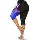 thumbnail image 3 of Leggings Talla Extra Recortados Mariposa Cintura Alta Rosegal Leggings de talla grande, 3 of 5