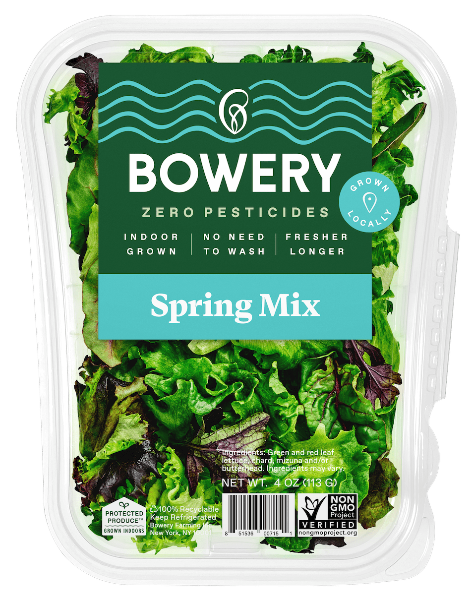 Bowery Farming Spring Mix Pesticide-Free, Locally Grown Salad Greens, 4oz
