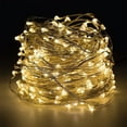 thumbnail image 1 of Cadena de luces LED de 10 metros, 100 diodos en el interior, alambre de cobre, blanco cálido [Clase de eficiencia energética A++], 1 of 4