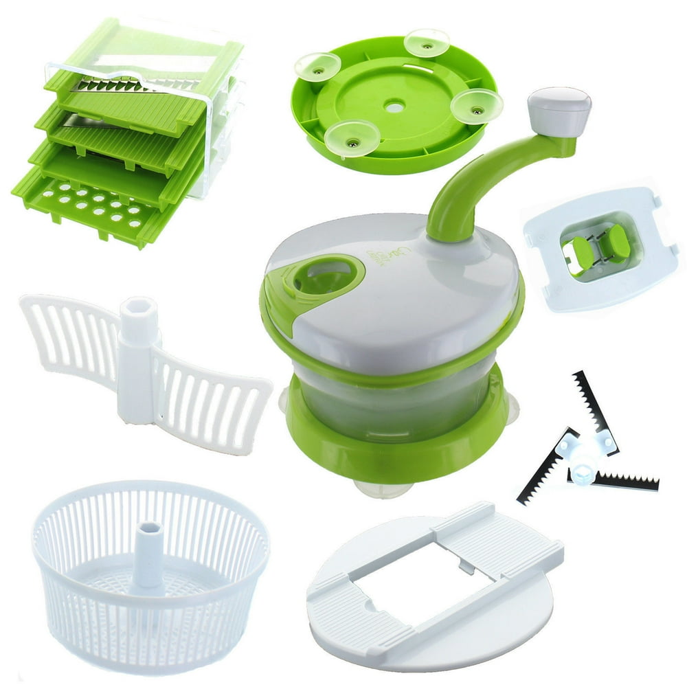 Chef Chiffon Food Processor All In One Salad Spinner Tri Blade Chopper