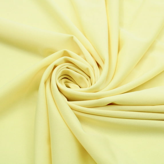 FREE SHIPPING!!! Lemon Solid Venezia Polyester Spandex Stretch Fabric, DIY Projects by the Yard
