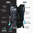 thumbnail image 3 of Sojourner Hydration Pack, Hydration Backpack - Water Backpack with 2l Hydration Bladder, Festival Essential - Rave Hydration Pack Hydropack Hydro for Hiking, Running, Biking, Festival Gear, 3 of 8