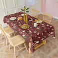 thumbnail image 3 of Red Christmas Santa Pattern Rectangle Tablecloth 60"x102",Waterproof Polyester Rectangle Table Cloth, Wipeable Spillproof Polyester Tablecloth for Dining, Camping, Indoor and Outdoor, 3 of 6