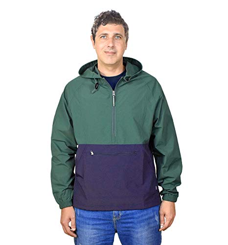 mens pullover hooded waterproof lightweight windbreaker jackets