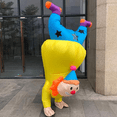 thumbnail image 6 of Inflatable Upside-Down Clown Costume - Funny Circus Outfit For Parties, Halloween & Events,Height 4'11"-6'3",Yellow clown, 6 of 6