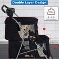 thumbnail image 3 of CL.HPAHKL Double Decker Pet Stroller for 2 Small Pets, 4 Wheels Folding Dog Cart with Mesh Window & Rear Brake, Lightweight Portable Travel Dog Carriage Stroller, Black, 3 of 7