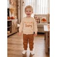 thumbnail image 5 of Cjfdfy Toddler Baby Boy Thanksgiving Outfit Little Turkey Homemade Rolls Print Long Sleeve Sweatshirt And Pants Cute My First Thanksgiving Holiday Fall Winter Outfit 6M-4Y  ﻿, 5 of 9