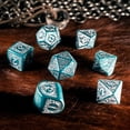 thumbnail image 4 of Set de dados Q-Workshop Viking RPG Mjolnir Silver Lightning, 4 of 4