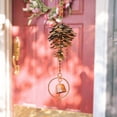 thumbnail image 2 of Pinecones and Bells Hanging Garden Ornament, 2 of 7