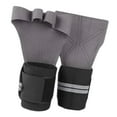 thumbnail image 1 of Guantes de levantamiento de pesas Zulema Muñequeras de cuero gris L, 1 of 8