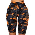 thumbnail image 2 of QLEICOM Womens Athletic Shorts, Plus Size Shorts, Fashion High Waist Hip Stretch Printed Fitness Sports Yoga Pants Shorts Yoga Shorts, Running Shorts, Comfy Beach Shorts, Cycling Shorts C XL, 2 of 4