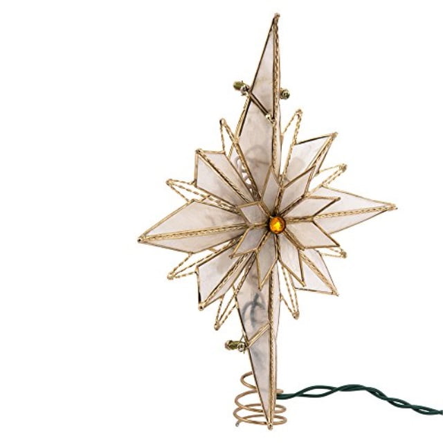 Adler 10-Inch 6-Point Glitter Silver Star Treetop Tree Topper Multi Kurt S Adler 10-Inch 6-Point Glitter Silver Star Treetop Tree Topper Multi Kurt S