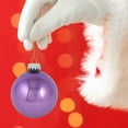 thumbnail image 6 of Christmas By Krebs 2 5/8" (67mm) Seamless Glass Ornament [8 Pieces], Decorated Designer Heirloom (Shiny Amethyst Purple), 6 of 6