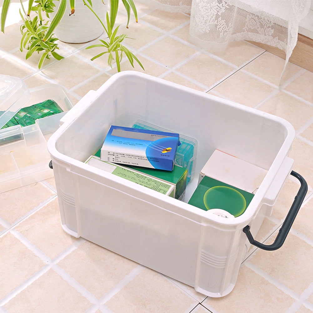 First Aid Kit Portable Emergency Box Plastic Medicine Storage Box Travel Medicine Box