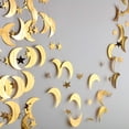 thumbnail image 2 of Glitter Star Moon Garland Banner Decoration, 130FT Star Moon Paper Garland Hanging Bunting Banner Backdrop for Graduation Class Congrats Grad Party Decoration, 2 of 7