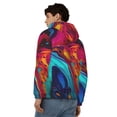 thumbnail image 4 of Uemuo Colorful Abstract Swirls for Men's Fashion Full-zip Hoodies & Sweatshirts with Kangaroo Pocket, Zip-up Hooded Sweatshirt, Moisture Wicking & Breathable-Medium, 4 of 5
