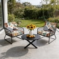 thumbnail image 6 of Outdoor Patio Cushion Covers 4 Pack Boho Patio Chair Cushion Covers with Ties and Zipper Waterproof Outdoor Seat Cushion Covers for Patio Furniture 22"x20", 6 of 9