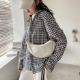 thumbnail image 3 of Bolso bandolera de lona para mujer a la moda, bolso informal para el pecho para mujer (blanco) Tmvgtek Para estrenar, 3 of 9