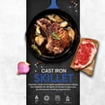 thumbnail image 4 of Utopia Kitchen Cast iron Skillets 3 Piece Set,Chefs Pan, Pre Seasoned Cast iron Skillets, 6, 8 & 10 Inches, Easy Use in the Oven, Stove, Grill, or Campfire, Blue, 4 of 6