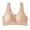 Khaki, variant on HongQid Front Closure Bra Women's Bra Seamless Stretch Wireless Lightly Lined Comfort Bra