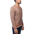 thumbnail image 3 of X RAY JEANS Mens Cable Knit Tipped V-Neck Sweater, Praline, L, 3 of 6