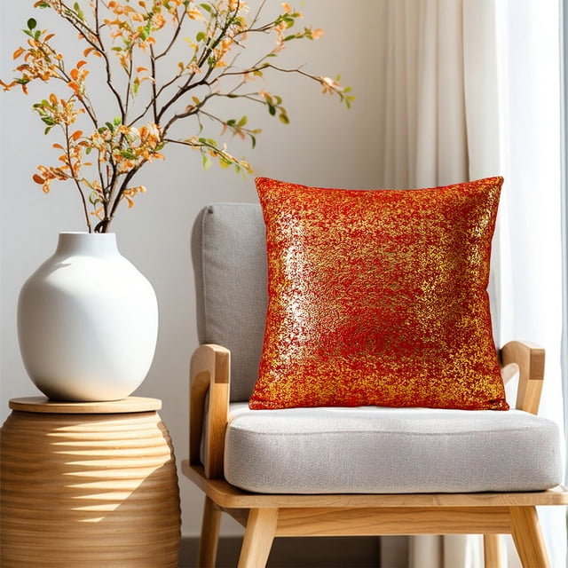 Velvet Snowflake Hot Stamping Pillow Cover