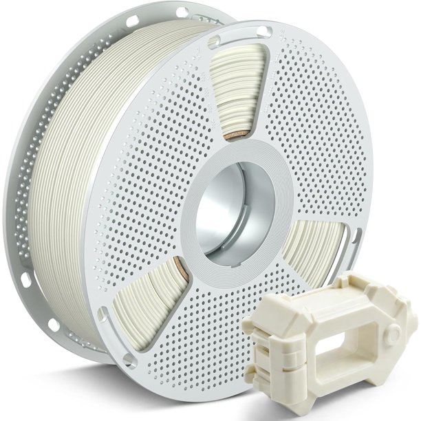 PC Filamento 1 kg, filamento de policarbonato de 1,75 mm para impresora 3D, carrete reutilizable de alta temperatura, resistencia al impacto y durabilidad, carrete de 1 kg, blanco lima