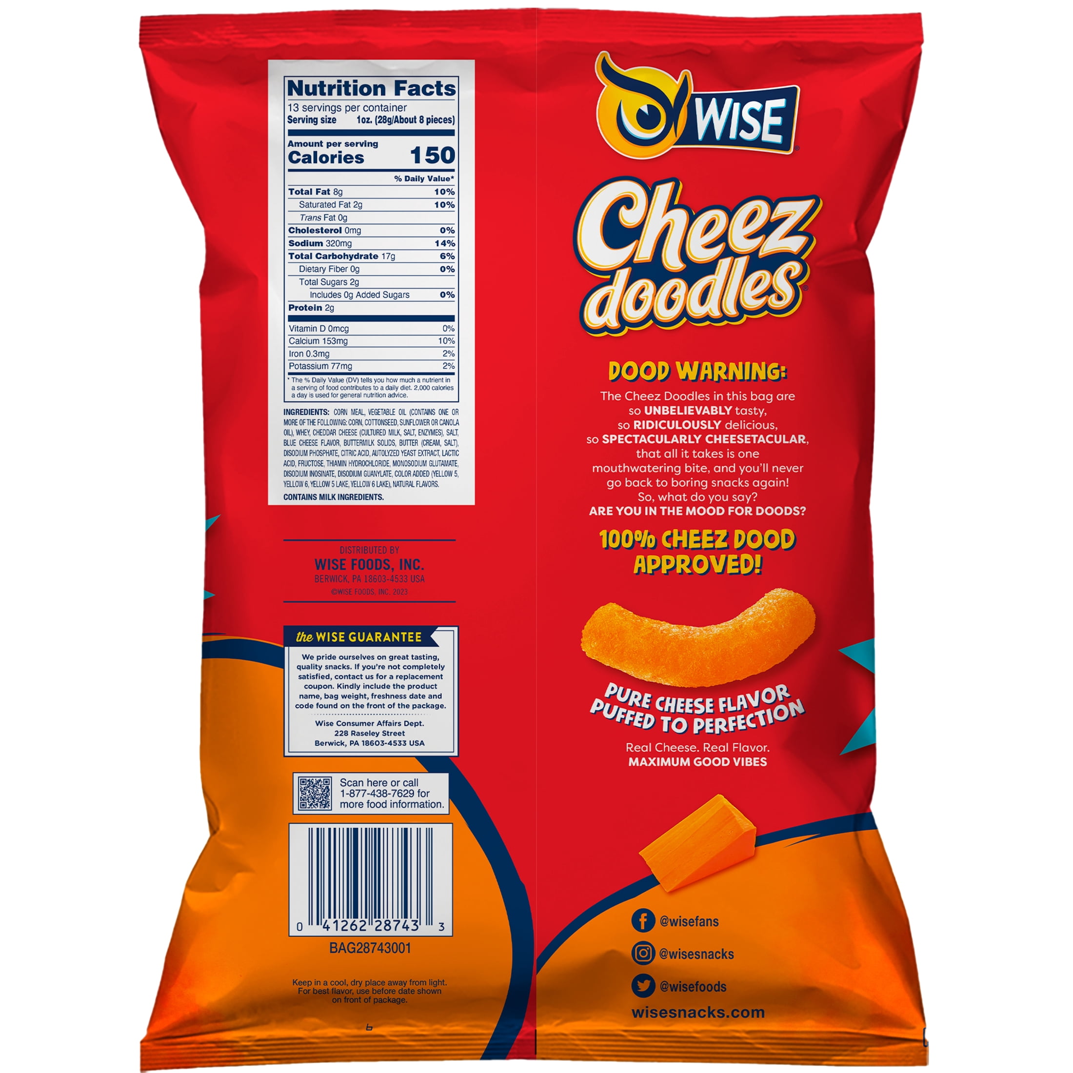 Wise Cheez Doodle Party Size