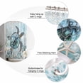 thumbnail image 3 of Ocean Turtle Shower Curtain, 66" x 72", Marine Life Starfish Coral Retro Waterproof Bathroom Curtain Washable Shower Curtain Set with 12 Hooks, 3 of 6