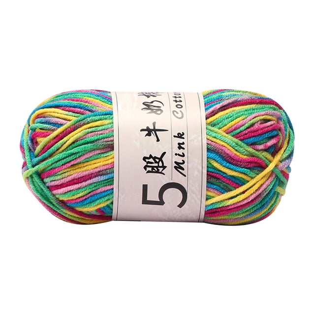 Birdeem Five Strands of Milk Cotton Gradient Hand-Woven Diy Doll Sections Dyed Baby Wool Ball