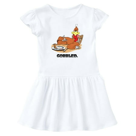 

Inktastic Stuffed Turkey Gobbled Gift Baby Girl Dress