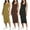 Set 1, variant on 3 Pack: Women's Ribbed Knit Sleeveless Crew Neck Tank Casual Midi Shift Dress with Slit