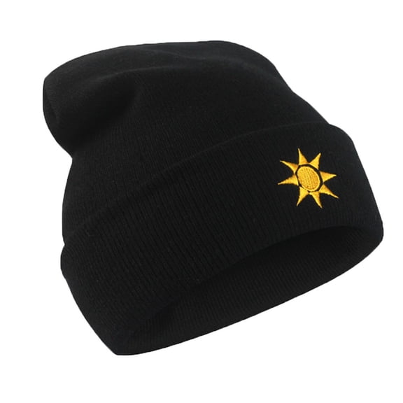 Dyfzdhu Winter Hat Women Men Weather Pattern Knitted Hip Hop Warm Baggy Cap Wool B