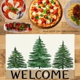 thumbnail image 2 of JOOCAR Welcome Pine Trees Design Linen Table Mats Set of 4 for Home Kitchen Table Decor 12x18 inch, 2 of 5