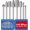 Blue Case, variant on 8 count Carbide Burr Set 1/4 Shank w/Blue Flat Box Max Dia 12mm Bits Rotary Tools Attachment Kit Accessories Metal Stone Steel Grinding Deburring Porting Carving