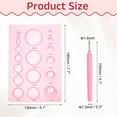 thumbnail image 2 of Uxcell Quilling Tools 7.7x5.1", Half Ball Domes Crimper Tool with Quilling Pen Pink, 2 of 6